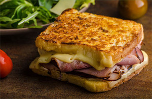 Hot Handheld at Milford's on Third hot handheld sandwich