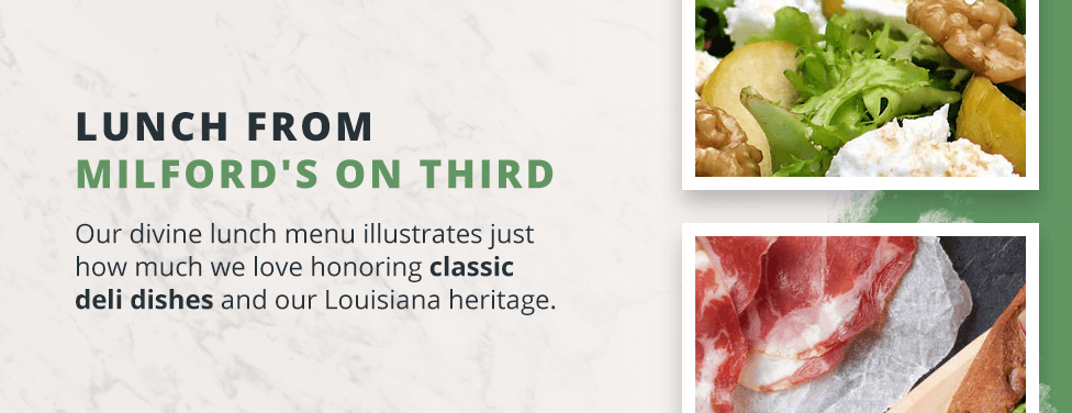 lunch from milford's on third